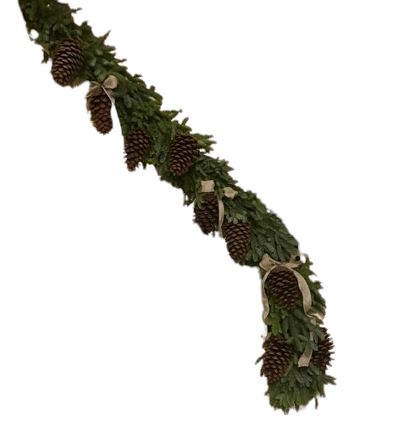 Vintage Spruce Garland with Large Cones