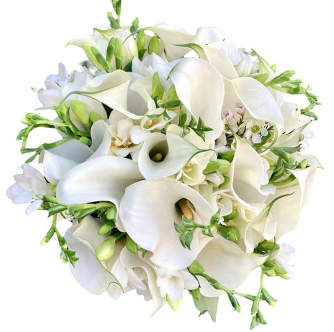 White Calla Lily and Freesia Bouquet