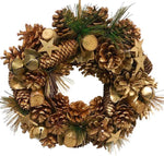 Gold Cones Christmas Wreath