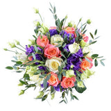 Lisinthus and Roses Bridal Bouquet