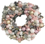 Pastel Pink Christmas Wreath