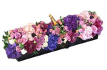 Pink and Purple Fields with Champaign Rectangular Box