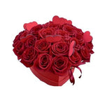 Red Roses with Heart Box