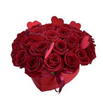 Red Roses with Heart Box