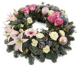 Roses and Lily Door Wreath