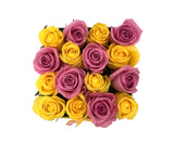 Yellow & Pink Roses Signature Box